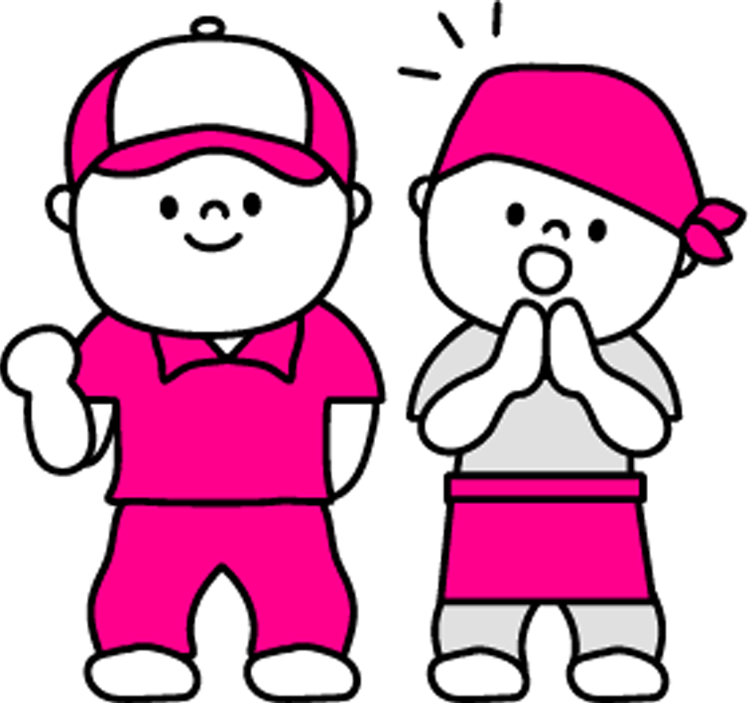 2人の従業員のイラスト